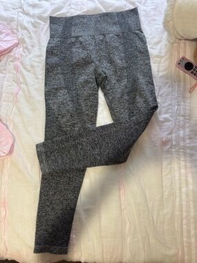 High-Waist Gray Seamless Leggings
